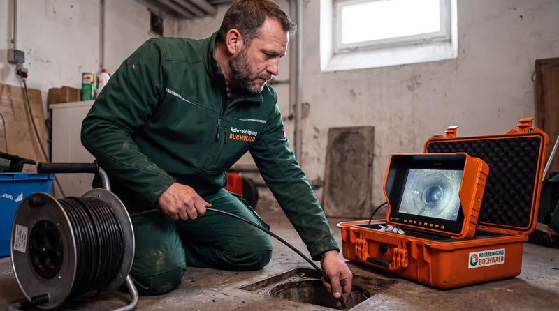 Rohrkamera-Inspektion mit Live-Monitor